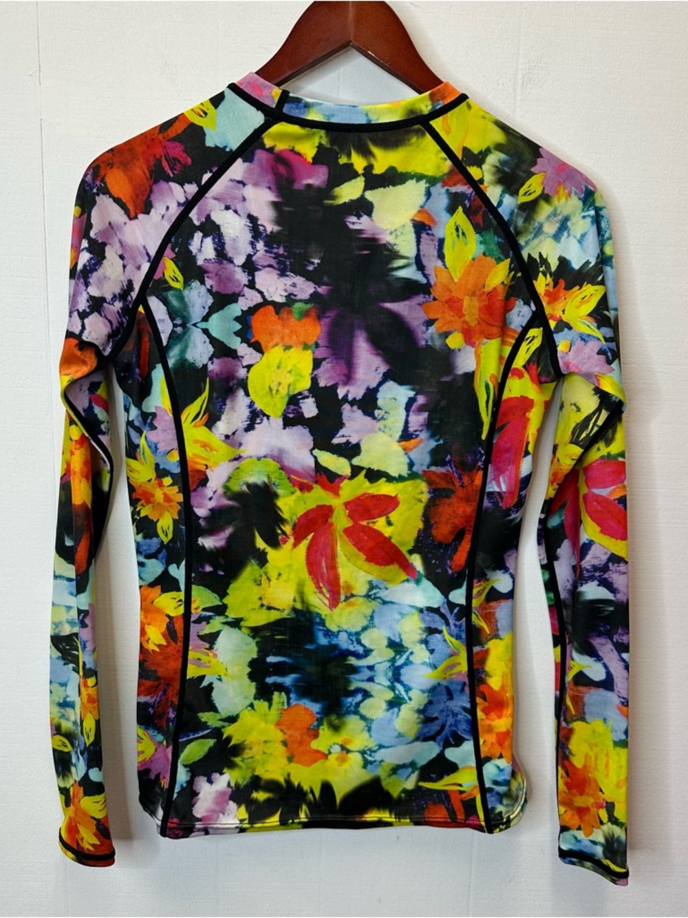 DAKINE Large Long Sleeve Floral Rash Guard Multi Yellow UPF50 - Picture 6 of 6